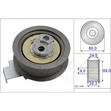 654823 AUTEX Натяжной ролик, ремень ГРМ