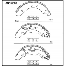 ABS0507 Allied Nippon Колодки барабанные