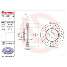 09.5673.1X BREMBO Тормозной диск