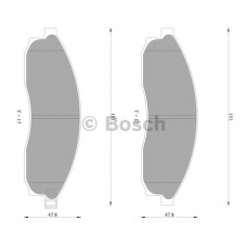 0 986 AB2 278 BOSCH Комплект тормозных колодок, дисковый тормоз