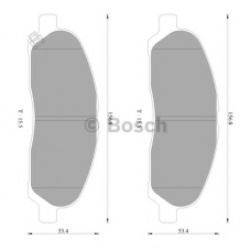 0 986 AB2 353 BOSCH Комплект тормозных колодок, дисковый тормоз