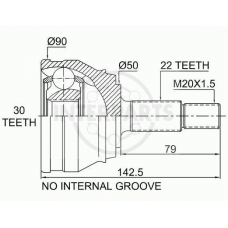 OJ-1328 InterParts Шарнирный комплект, приводной вал
