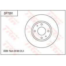 DF7291 TRW Тормозной диск