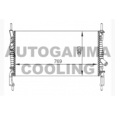 104643 AUTOGAMMA Радиатор, охлаждение двигателя