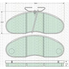 8110 10887 TRIDON Brake pads - front