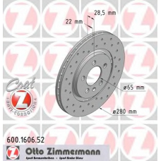 600.1606.52 ZIMMERMANN Тормозной диск