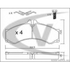 V30-8108 VEMO/VAICO Комплект тормозных колодок, дисковый тормоз