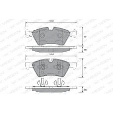 151-2704 WEEN Комплект тормозных колодок, дисковый тормоз