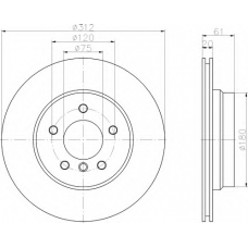 8DD 355 106-771 HELLA Тормозной диск