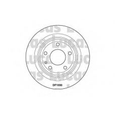 DF1590 TRW Тормозной диск