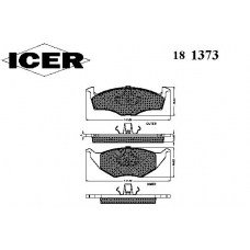 181373 ICER Комплект тормозных колодок, дисковый тормоз