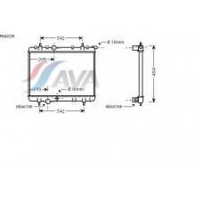 PEA2239 AVA Радиатор, охлаждение двигателя
