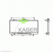 31-0711 KAGER Радиатор, охлаждение двигателя