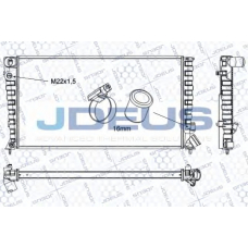 RA0070120 JDEUS Радиатор, охлаждение двигателя