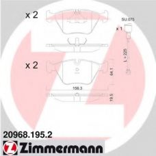 20968.195.2 ZIMMERMANN Комплект тормозных колодок, дисковый тормоз