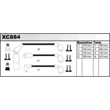 XC884 QUINTON HAZELL Комплект проводов зажигания