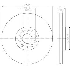 8DD 355 121-921 HELLA PAGID Тормозной диск