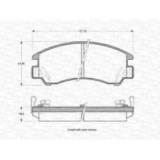 363702160821 MAGNETI MARELLI Комплект тормозных колодок, дисковый тормоз