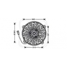 32VC023 ELECTRO AUTO Вентилятор, охлаждение двигателя