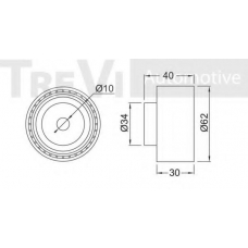 SK008469/1 SK Паразитный / ведущий ролик, зубчатый ремень