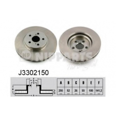 J3302150 NIPPARTS Тормозной диск
