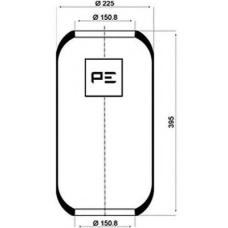 084.135-70A PE Automotive Кожух пневматической рессоры