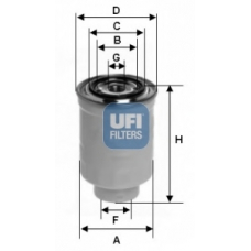 24.119.00 UFI Топливный фильтр