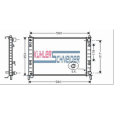 1800091 KUHLER SCHNEIDER Радиатор, охлаждение двигател