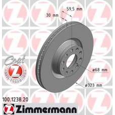 100.1238.20 ZIMMERMANN Тормозной диск