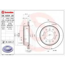 09.A334.20 BREMBO Тормозной диск