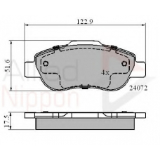 ADB01600 COMLINE Комплект тормозных колодок, дисковый тормоз