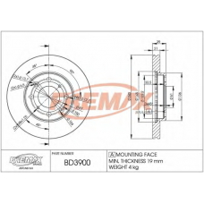 BD-3900 FREMAX Тормозной диск