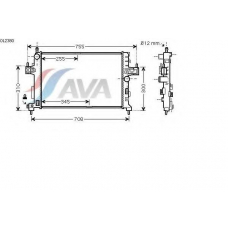 OL2380 AVA Радиатор, охлаждение двигателя