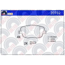 20732 GALFER Комплект тормозных колодок, дисковый тормоз