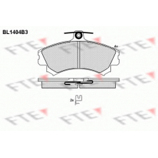 BL1404B3 FTE Комплект тормозных колодок, дисковый тормоз
