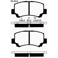 J PA-814AF JAPANPARTS Комплект тормозных колодок, дисковый тормоз