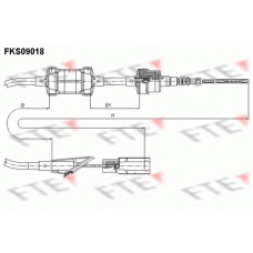 FKS09018 FTE Трос, управление сцеплением