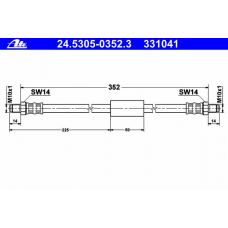 24.5305-0352.3 ATE Тормозной шланг