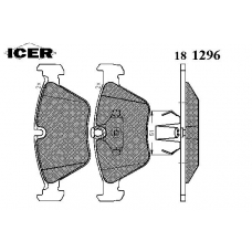 181296 ICER Комплект тормозных колодок, дисковый тормоз
