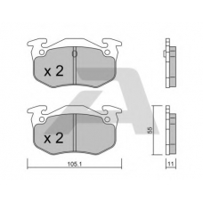 BPCI-2001 AISIN Комплект тормозных колодок, дисковый тормоз