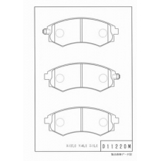 K360A22 NPS Комплект тормозных колодок, дисковый тормоз