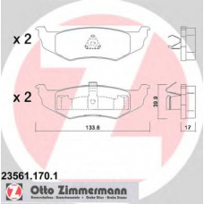 23561.170.1 ZIMMERMANN Комплект тормозных колодок, дисковый тормоз