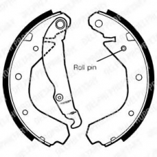 LS1307 DELPHI Комплект тормозных колодок
