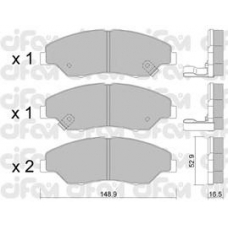 822-376-0 CIFAM Комплект тормозных колодок, дисковый тормоз