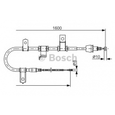 1 987 482 073 BOSCH Трос, стояночная тормозная система