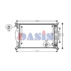 480044N AKS DASIS Радиатор, охлаждение двигателя