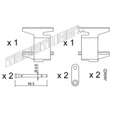 KIT.068 TRUSTING Комплектующие, колодки дискового тормоза