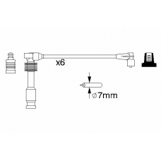 0 986 357 055 BOSCH Комплект проводов зажигания