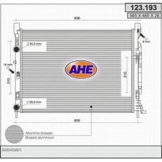 123.193 AHE Радиатор, охлаждение двигателя