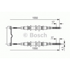 1 987 477 250 BOSCH Трос, стояночная тормозная система